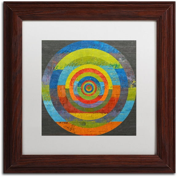 Trademark Fine Art 'Full Circle' Canvas Art by Michelle Calkins White Matte, Wood Frame