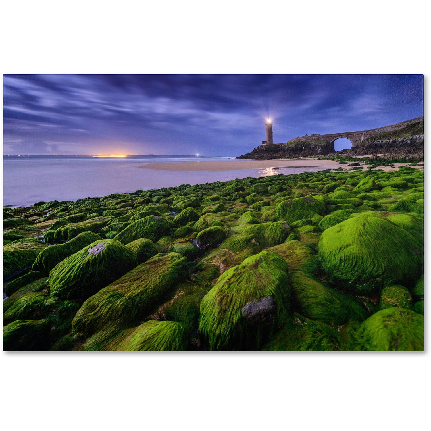 Trademark Fine Art "Full Moon in Brittany" Canvas Art by Mathieu Rivrin