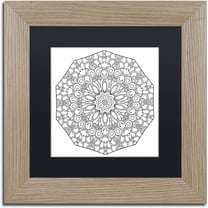Trademark Fine Art "Fun Mandala" Canvas Art by Kathy G. Ahrens, Black Matte, Birch Frame