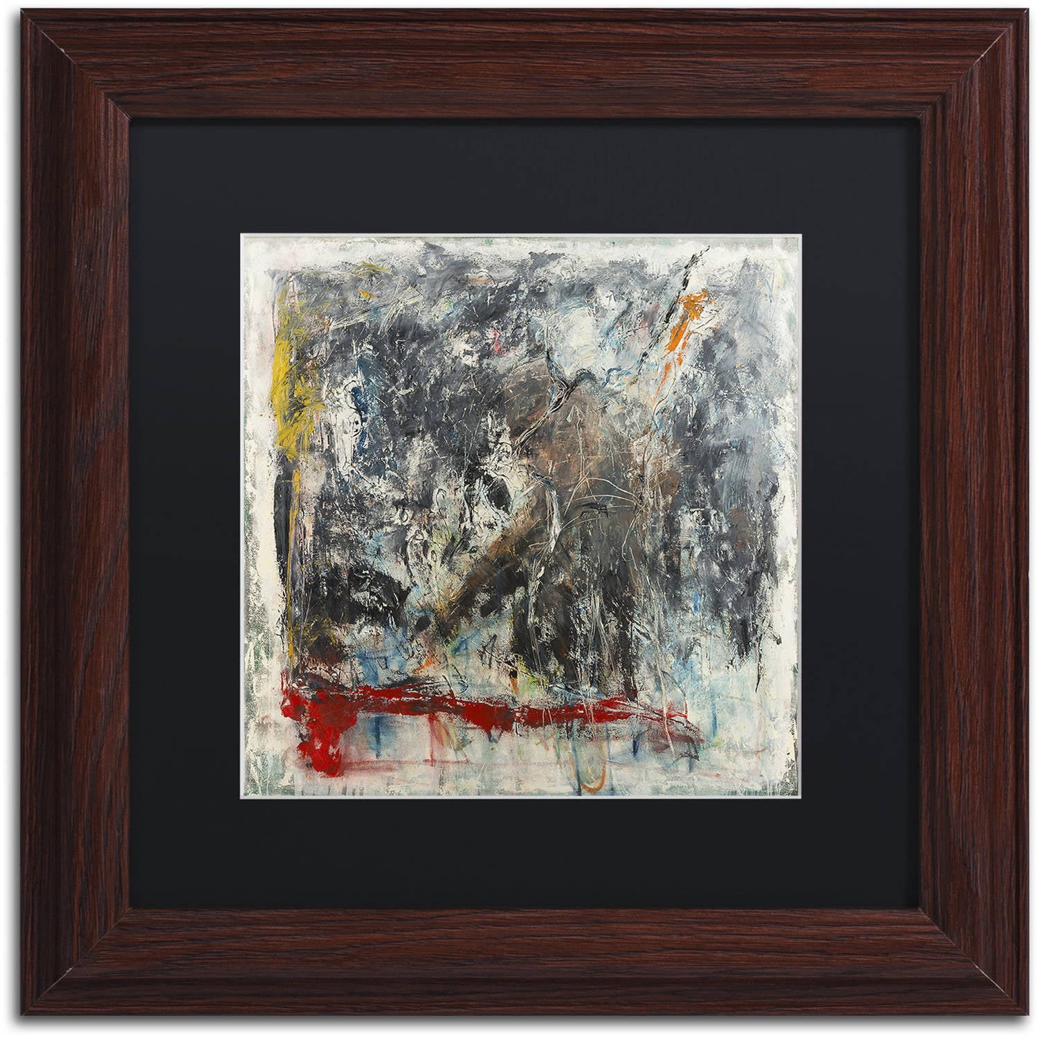 Trademark Fine Art "Furia e Paixao" Canvas Art by Joarez, Black Matte, Wood Frame