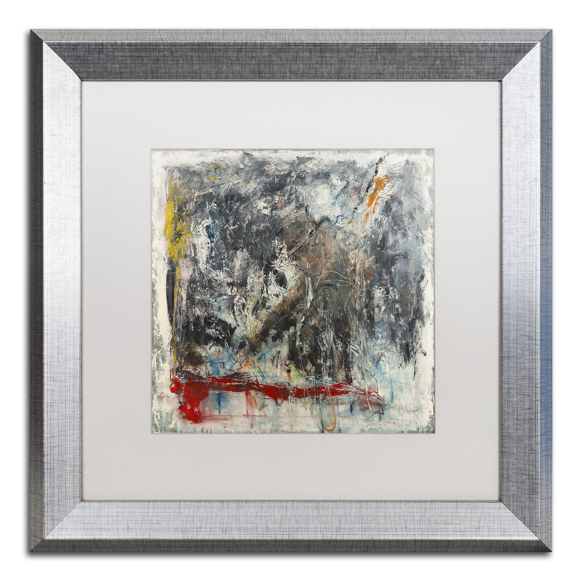 Trademark Fine Art "Furia e Paixao" Canvas Art by Joarez, White Matte, Silver Frame
