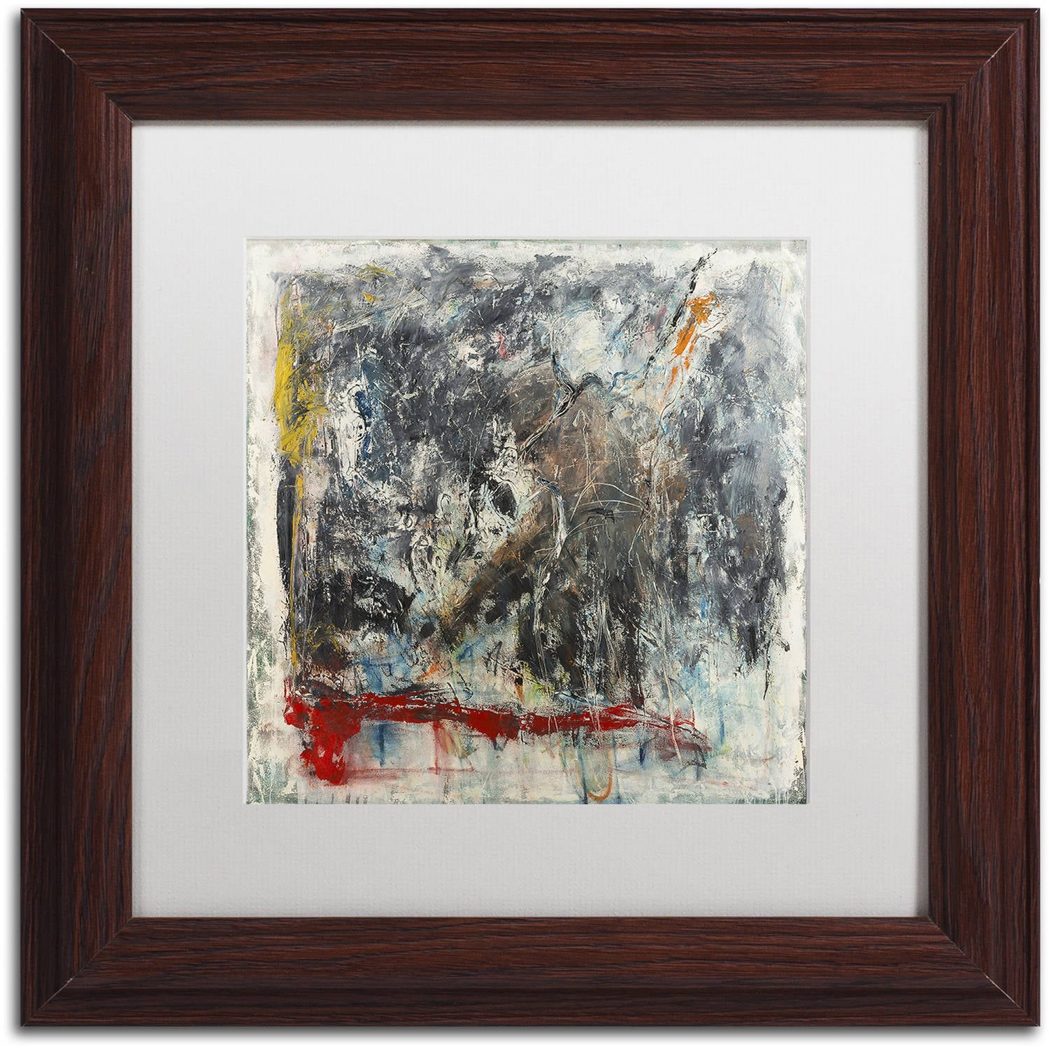 Trademark Fine Art "Furia e Paixao" Canvas Art by Joarez, White Matte, Wood Frame