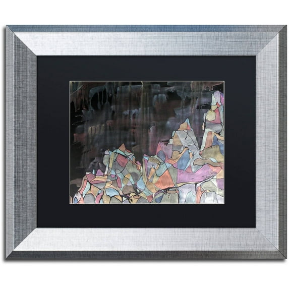 Trademark Fine Art "Galdhopiggen" Canvas Art by Lauren Moss Black Matte, Silver Frame