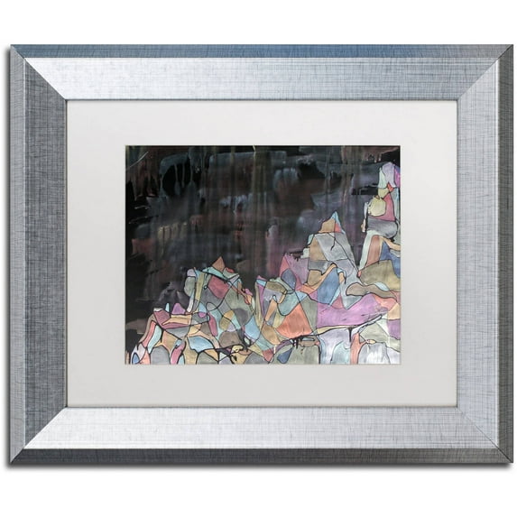 Trademark Fine Art "Galdhopiggen" Canvas Art by Lauren Moss White Matte, Silver Frame