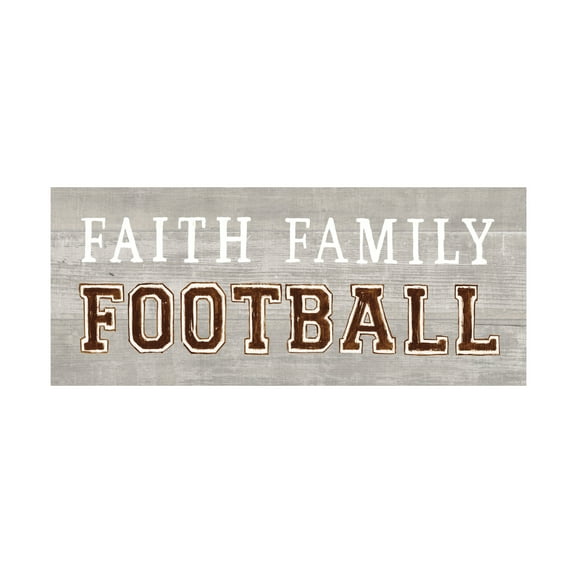 Trademark Fine Art 'Game Day III Faith Family Football' Canvas Art by Marco Fabiano