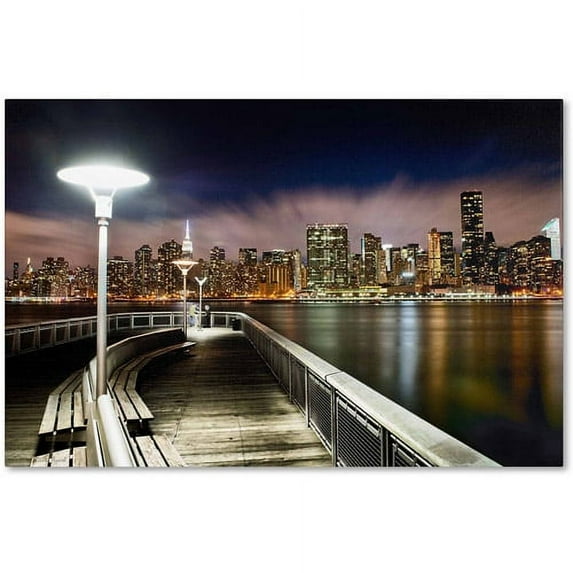 Trademark Fine Art "Gantry Plaza - NYC" Canvas Art by David Ayash