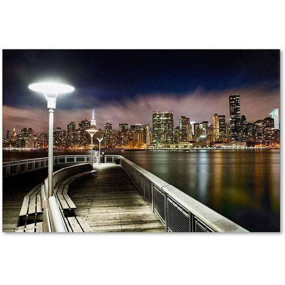 Trademark Fine Art "Gantry Plaza - NYC" Canvas Art by David Ayash