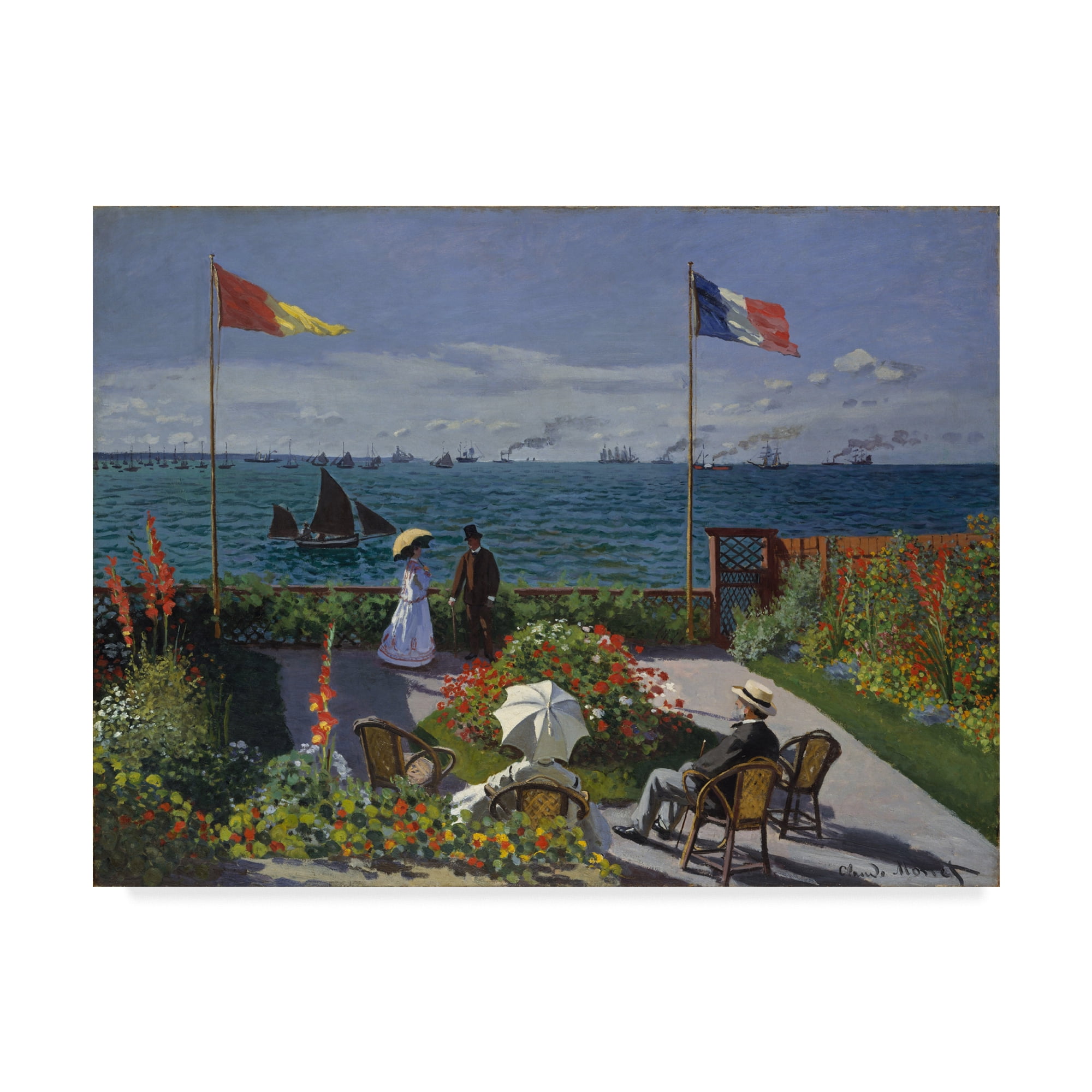 Trademark Fine Art 'Garden At Sainteadresse' Canvas Art by Claude Monet