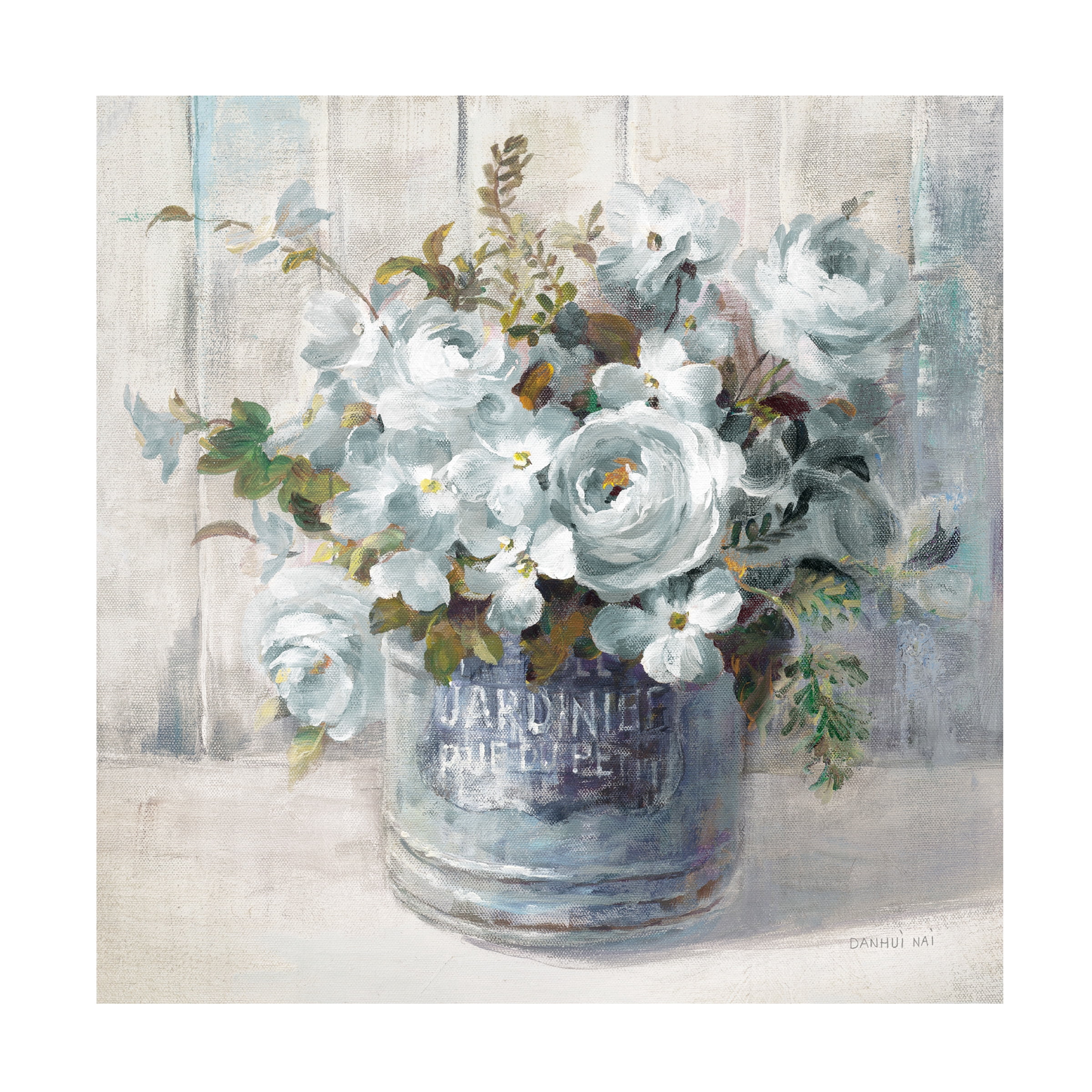 Trademark Fine Art 'Garden Blooms I Blue Crop' Canvas Art by Danhui Nai