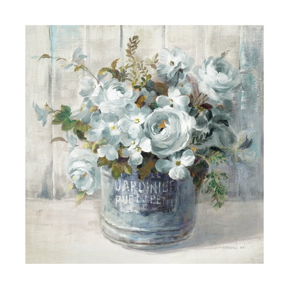 Trademark Fine Art 'Garden Blooms I Blue Crop' Canvas Art by Danhui Nai