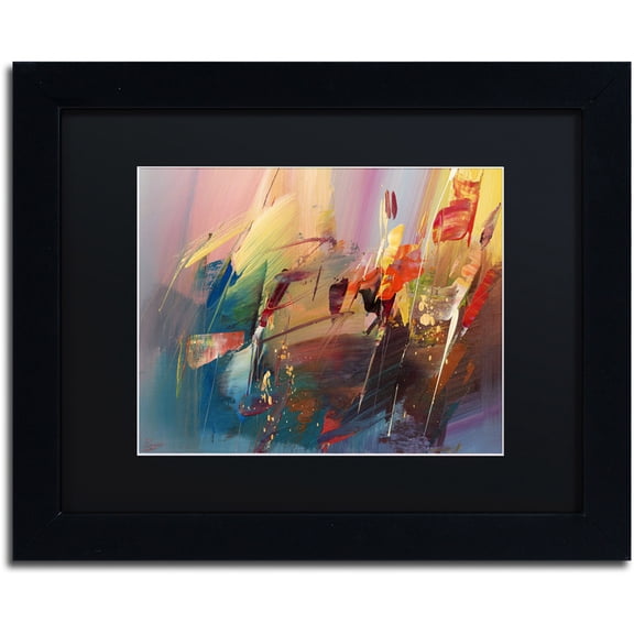 Trademark Fine Art "Garden" Canvas Art by Ricardo Tapia, Black Matte, Black Frame