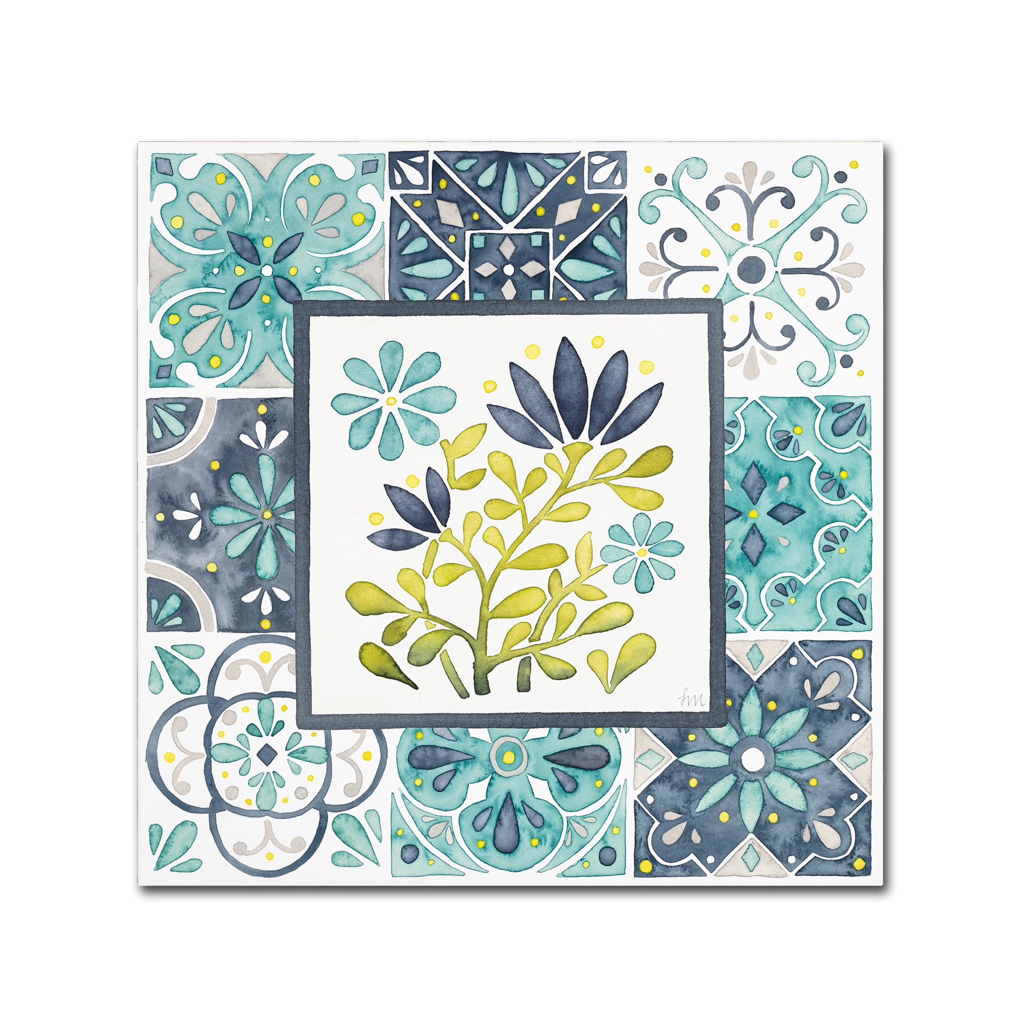 Trademark Fine Art 'Garden Getaway Patchwork III' Canvas Art by Laura Marshall