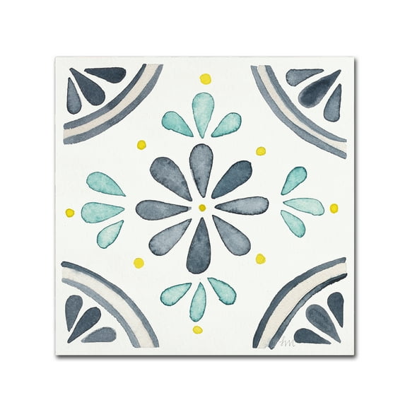 Trademark Fine Art 'Garden Getaway Tile I White' Canvas Art by Laura Marshall