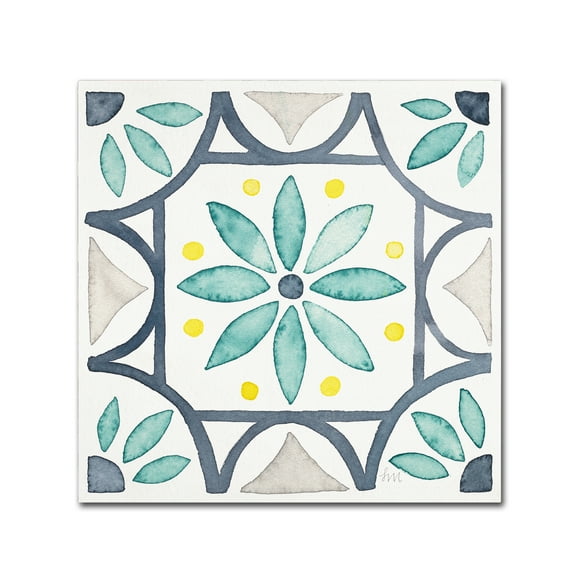 Trademark Fine Art 'Garden Getaway Tile VIII White' Canvas Art by Laura Marshall