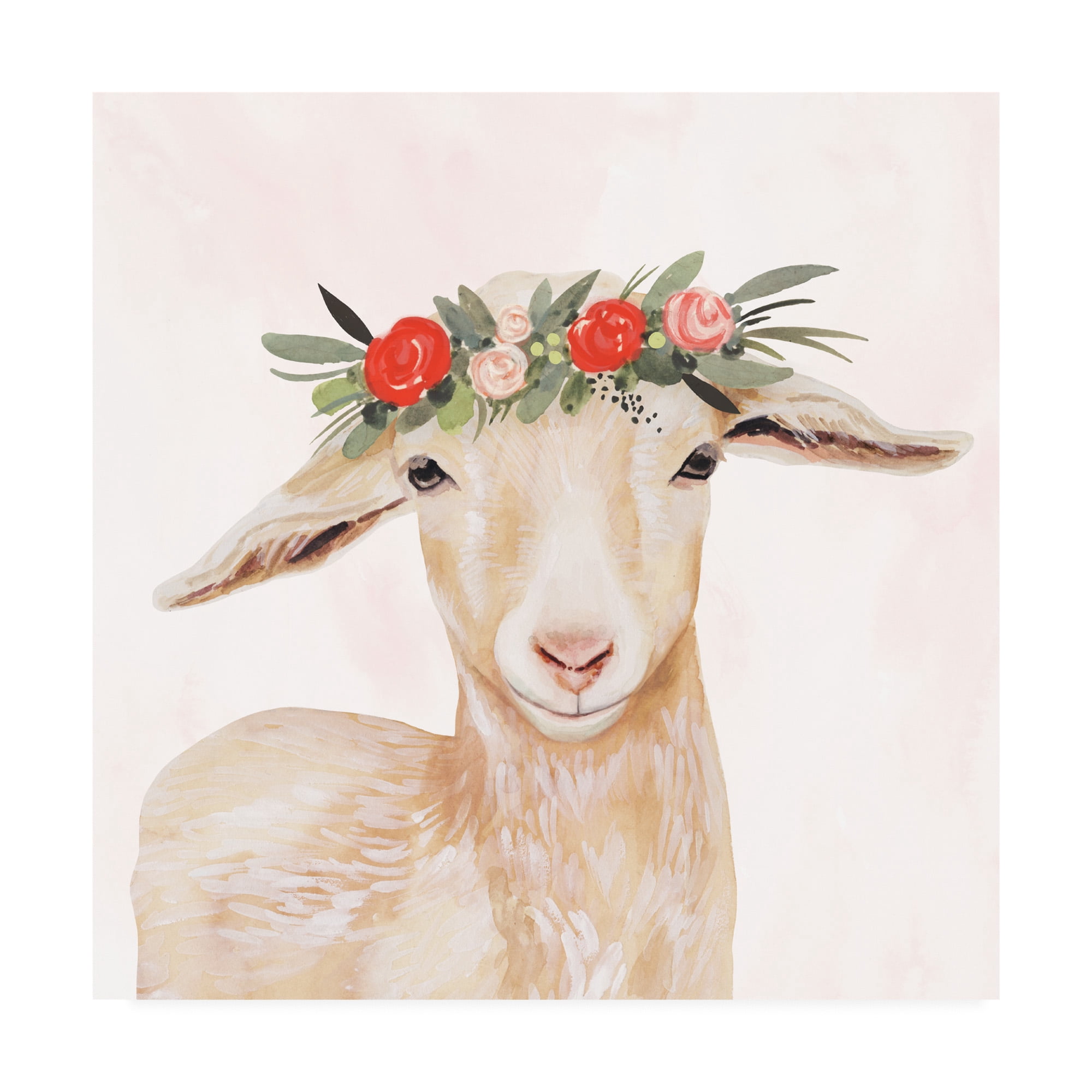 Trademark Fine Art 'Garden Goat I' Canvas Art by Victoria Borges