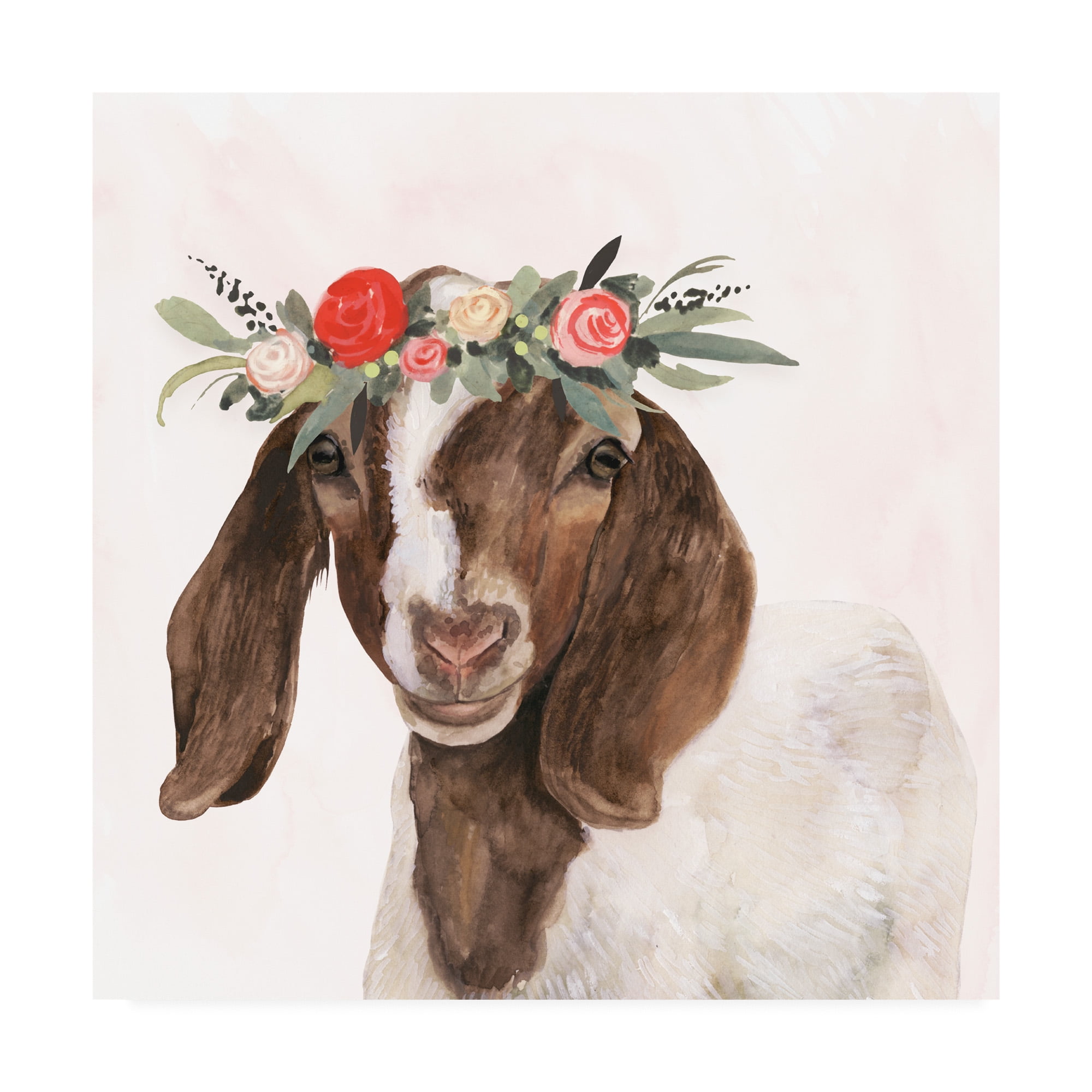 Trademark Fine Art 'Garden Goat II' Canvas Art by Victoria Borges