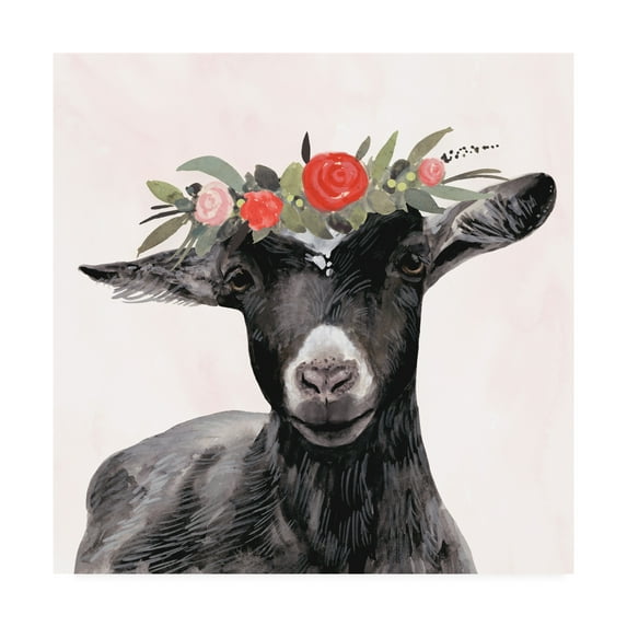 Trademark Fine Art 'Garden Goat III' Canvas Art by Victoria Borges