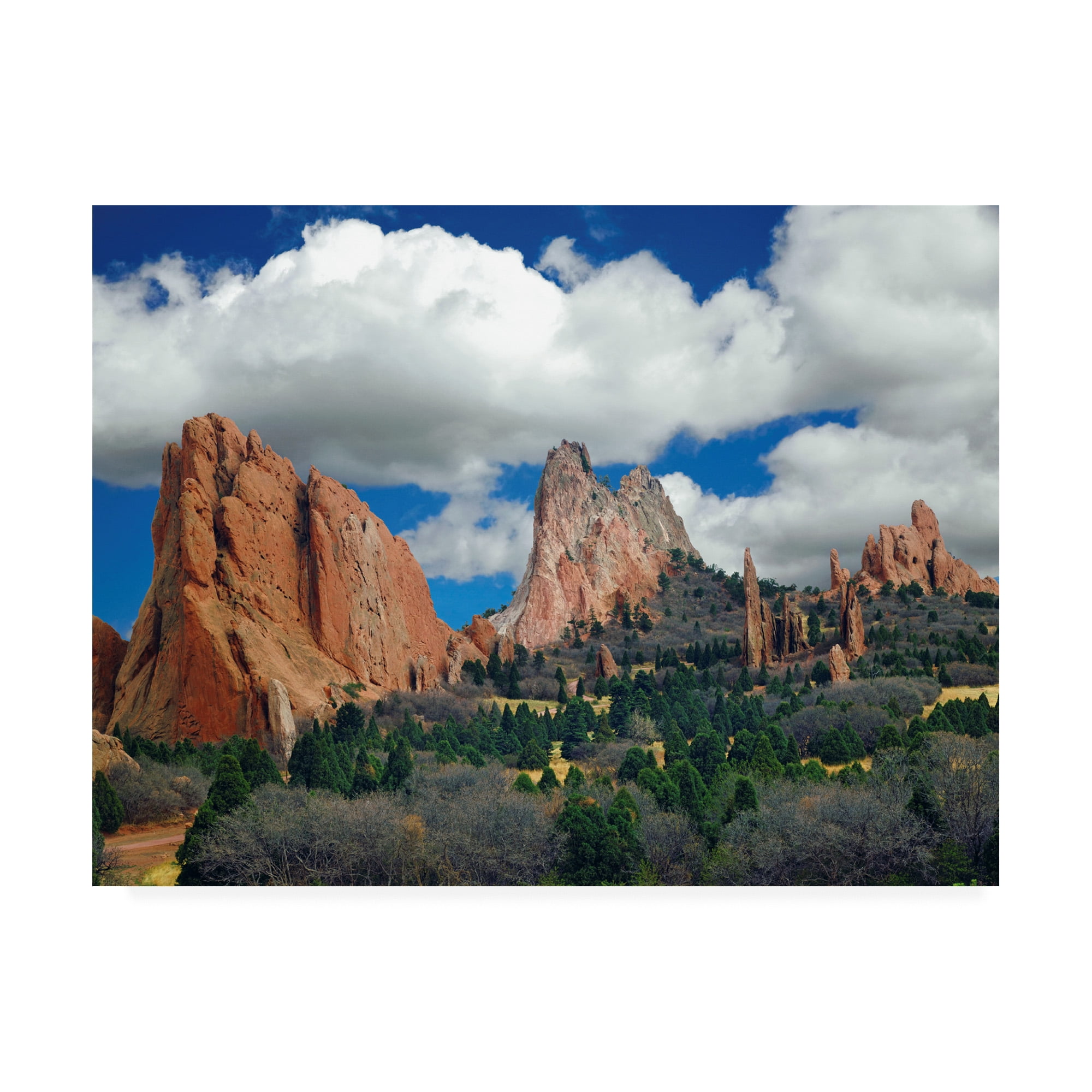 Trademark Fine Art 'Garden Of The Gods Colorado Springs Colorado Color' Canvas Art by Monte Nagler