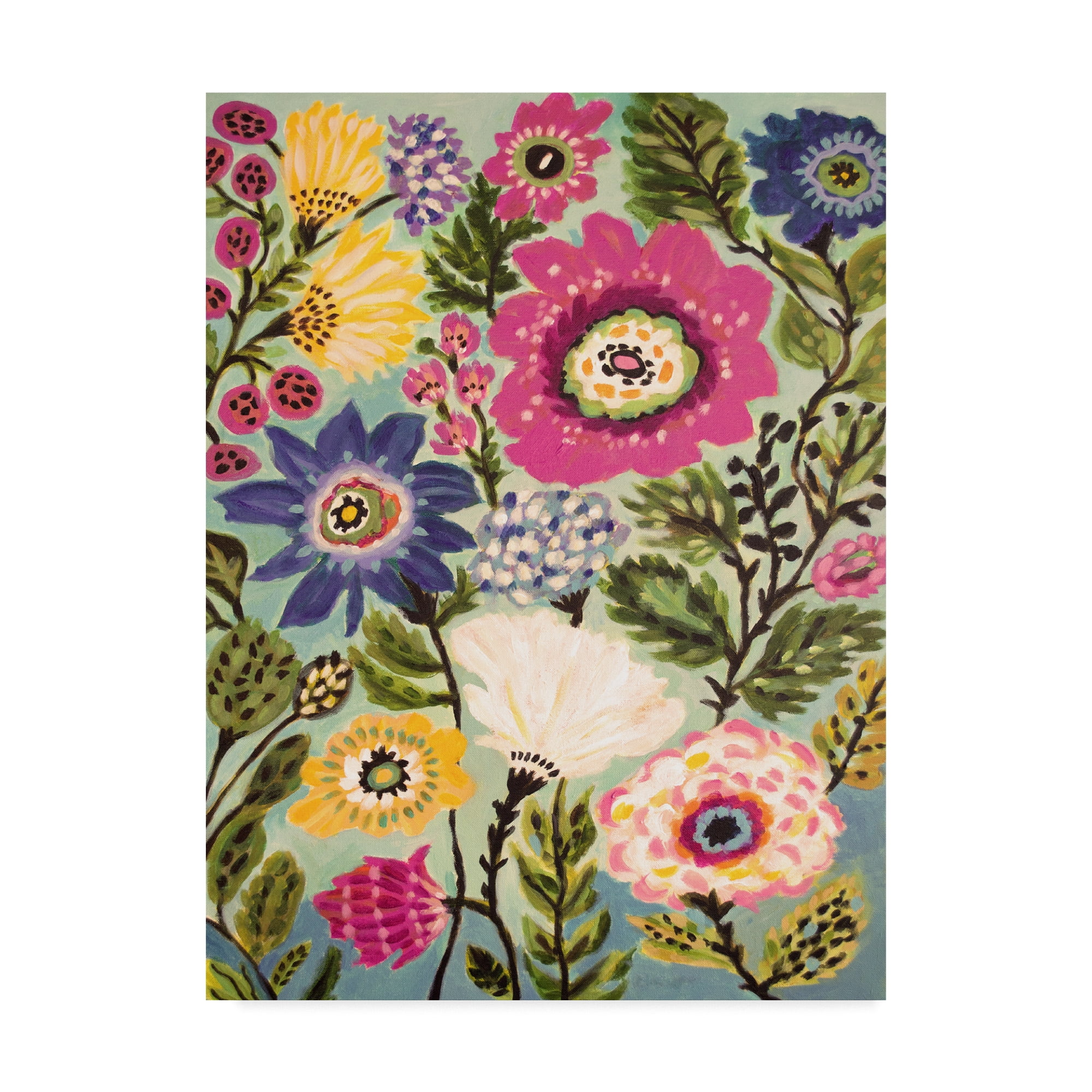 Colorful Floral Garden Canvas Art in 14 x 19