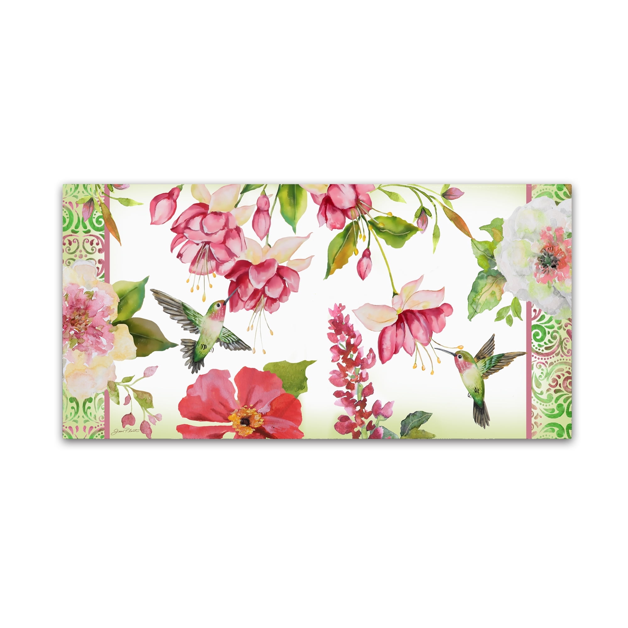 Jean Plout 'Garden Party 4' Canvas Art
