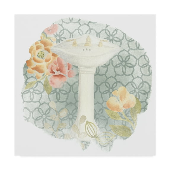 Trademark Fine Art 'Garden Romance Bath III' Canvas Art by June Erica Vess