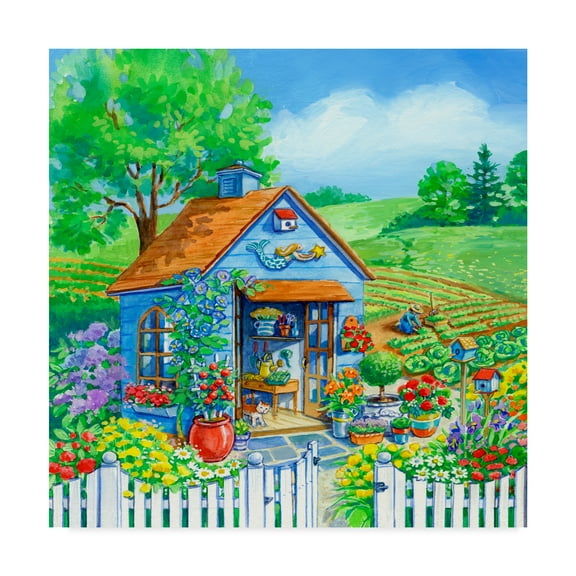 Trademark Fine Art 'Garden Shed 1' Canvas Art by Geraldine Aikman