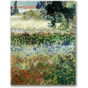 Trademark Fine Art "Garden in Bloom" Canvas Wall Art by Vincent van Gogh