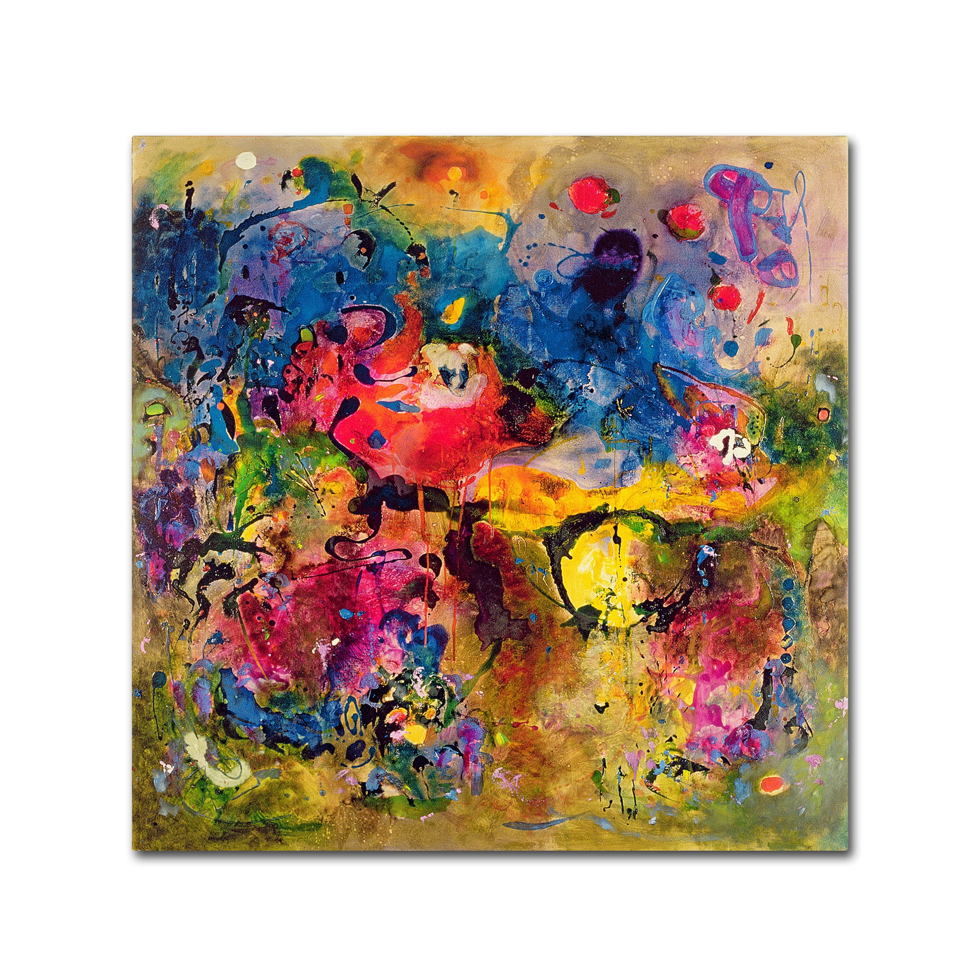Trademark Fine Art "Garden of Heavenly and Earthly Delights" Canvas Art by Jane Deakin