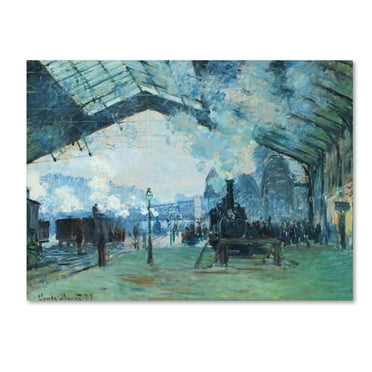Trademark Fine Art 'Gare Saintlazare' Canvas Art by Monet