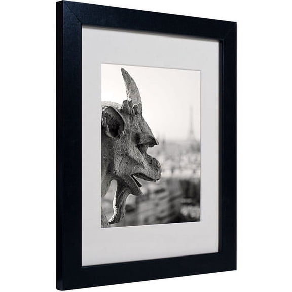 Trademark Fine Art "Gargoyle Paris" Matted Framed Art by Pierre Leclerc