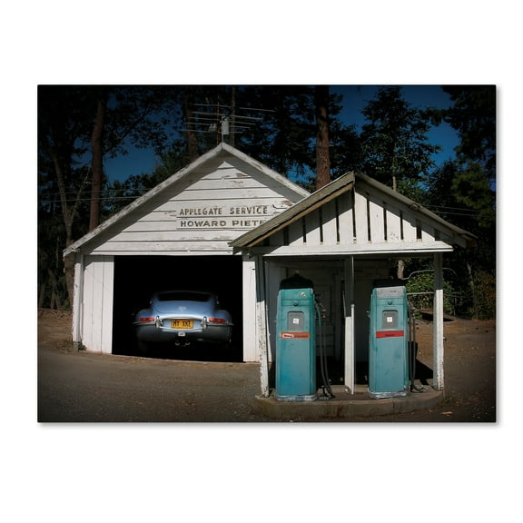 Trademark Fine Art 'Gas Pump Find Jaguar' Canvas Art by Joe Felzman Photography