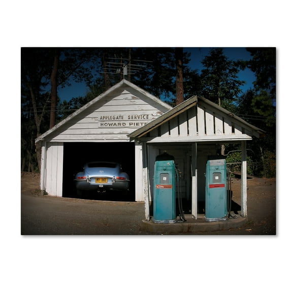 Trademark Fine Art 'Gas Pump Find Jaguar' Canvas Art by Joe Felzman Photography