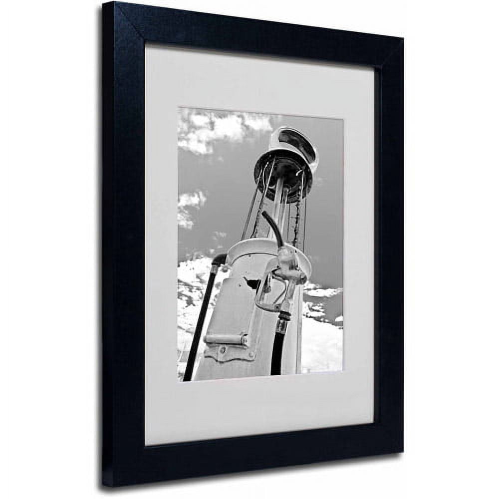 Trademark Fine Art "Gas Pump" by Yale Gurney, Black Frame