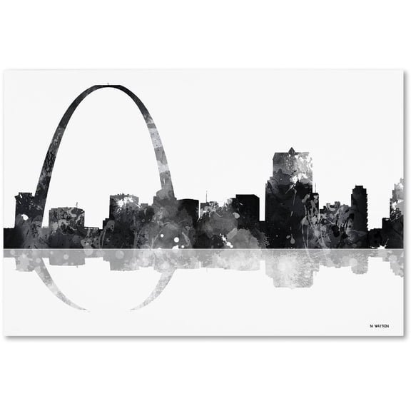 Trademark Fine Art "Gateway Arch St Louis MO Skyline BG-1" Canvas Art by Marlene Watson