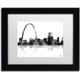 thumbnail image 1 of Trademark Fine Art "Gateway Arch St Louis Skyline BG-1" Canvas Art by Marlene Watson, White Matte, Black Frame, 1 of 4