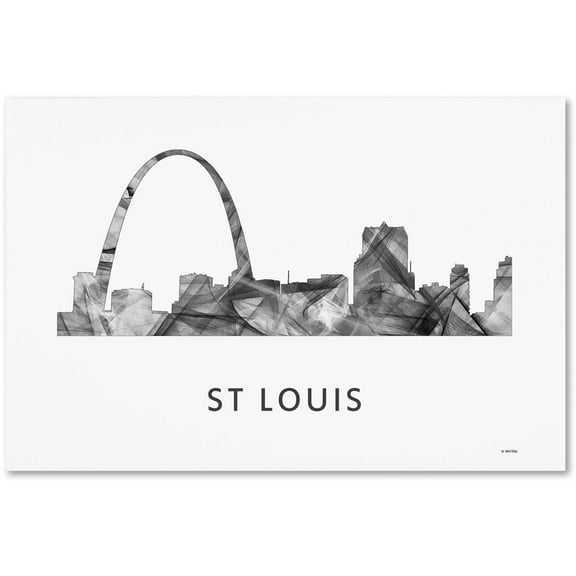 Trademark Fine Art 'Gateway Arch St Louis Skyline WB-BW' Canvas Art by Marlene Watson