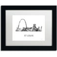 thumbnail image 1 of Trademark Fine Art 'Gateway Arch St Louis WB-BW' Canvas Art by Marlene Watson, White Matte, Black Frame, 1 of 4