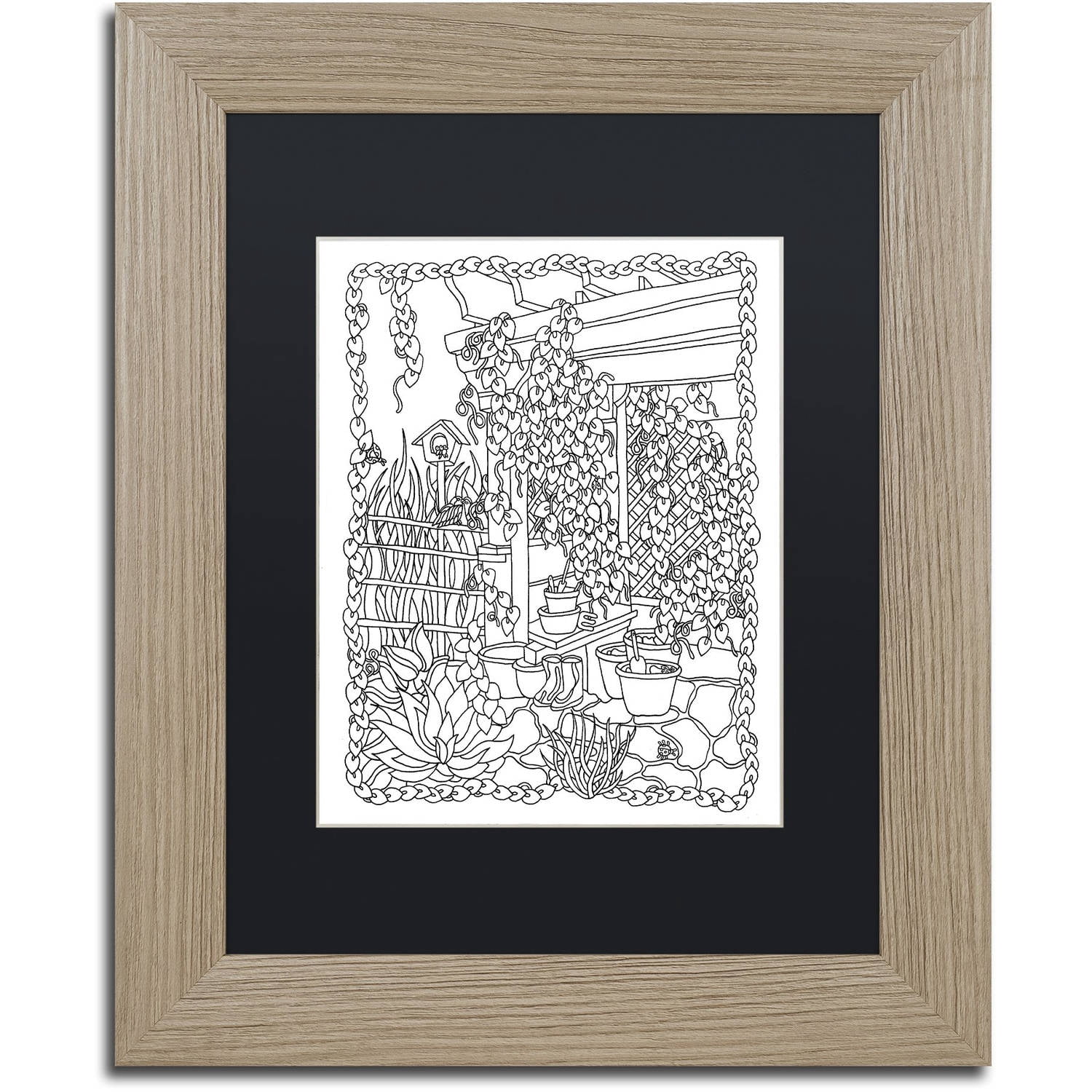 Trademark Fine Art "Gazebo" Canvas Art by Kathy G. Ahrens, Black Matte, Birch Frame