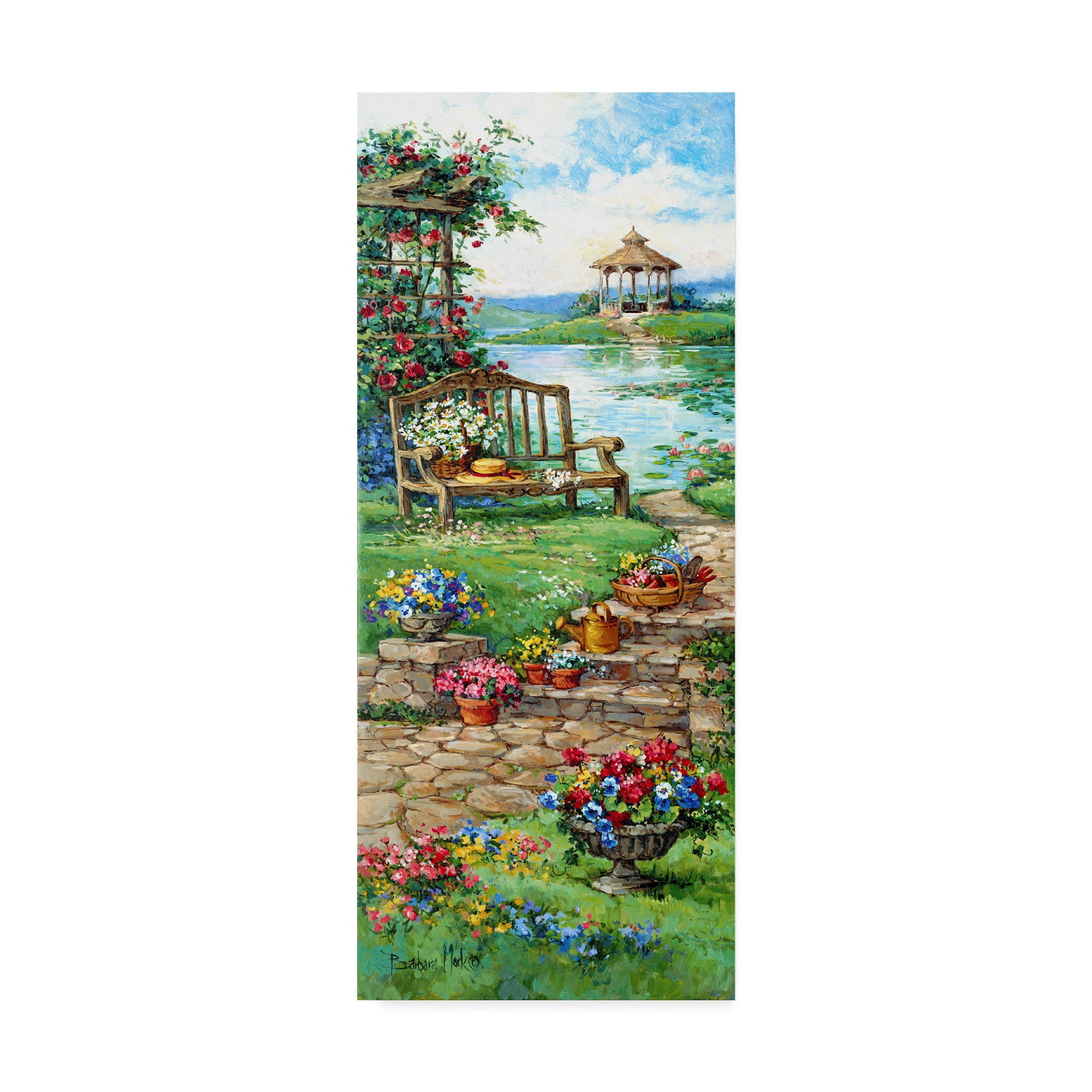 Trademark Fine Art ' Gazebo Garden' Canvas Art by Barbara Mock