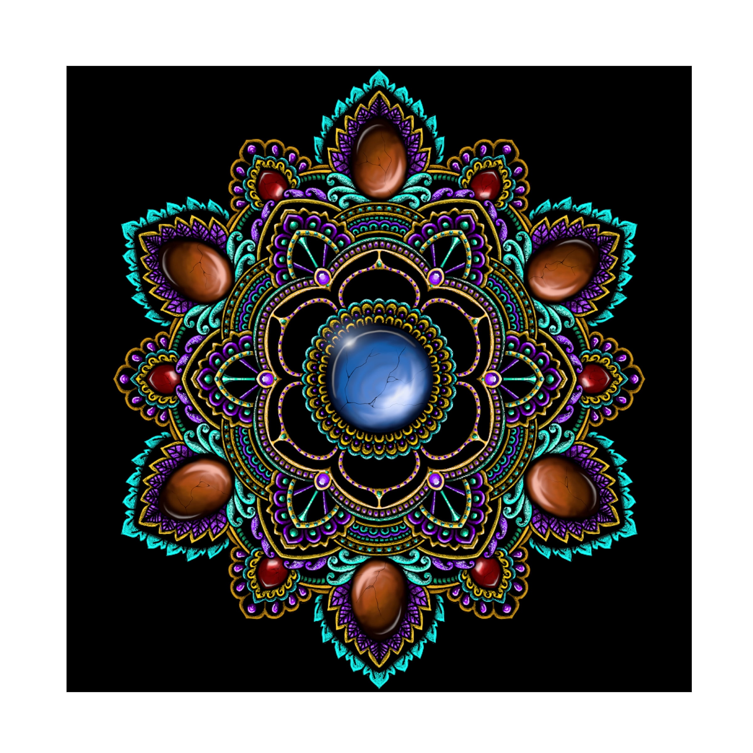 Trademark Fine Art 'Gemstone Mandala' Canvas Art by Delyth Angharad