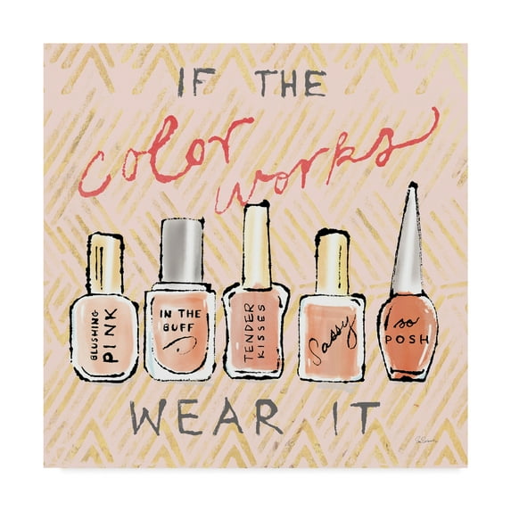 Trademark Fine Art 'Geo Beauty and Sass I - Wear It' Canvas Art by Sue Schlabach