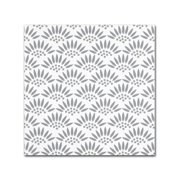 Trademark Fine Art 'Geo Petal White Grey' Canvas Art by Jyotsna Warikoo