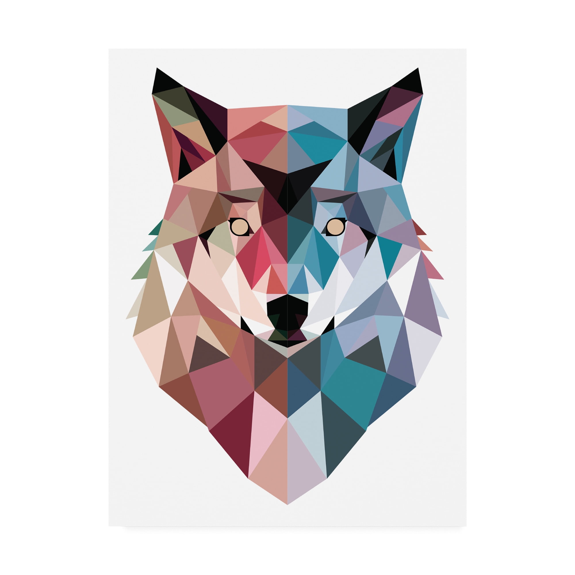 Trademark Fine Art 'Geo Wolf' Canvas Art by Michael Buxto
