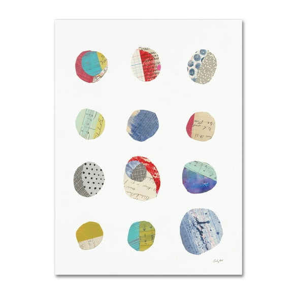 Trademark Fine Art 'Geometric Collage II on White' Canvas Art by Courtney Prahl