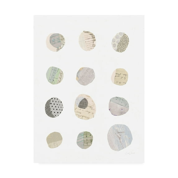 Trademark Fine Art 'Geometric Collage II on White Neutral' Canvas Art by Courtney Prahl