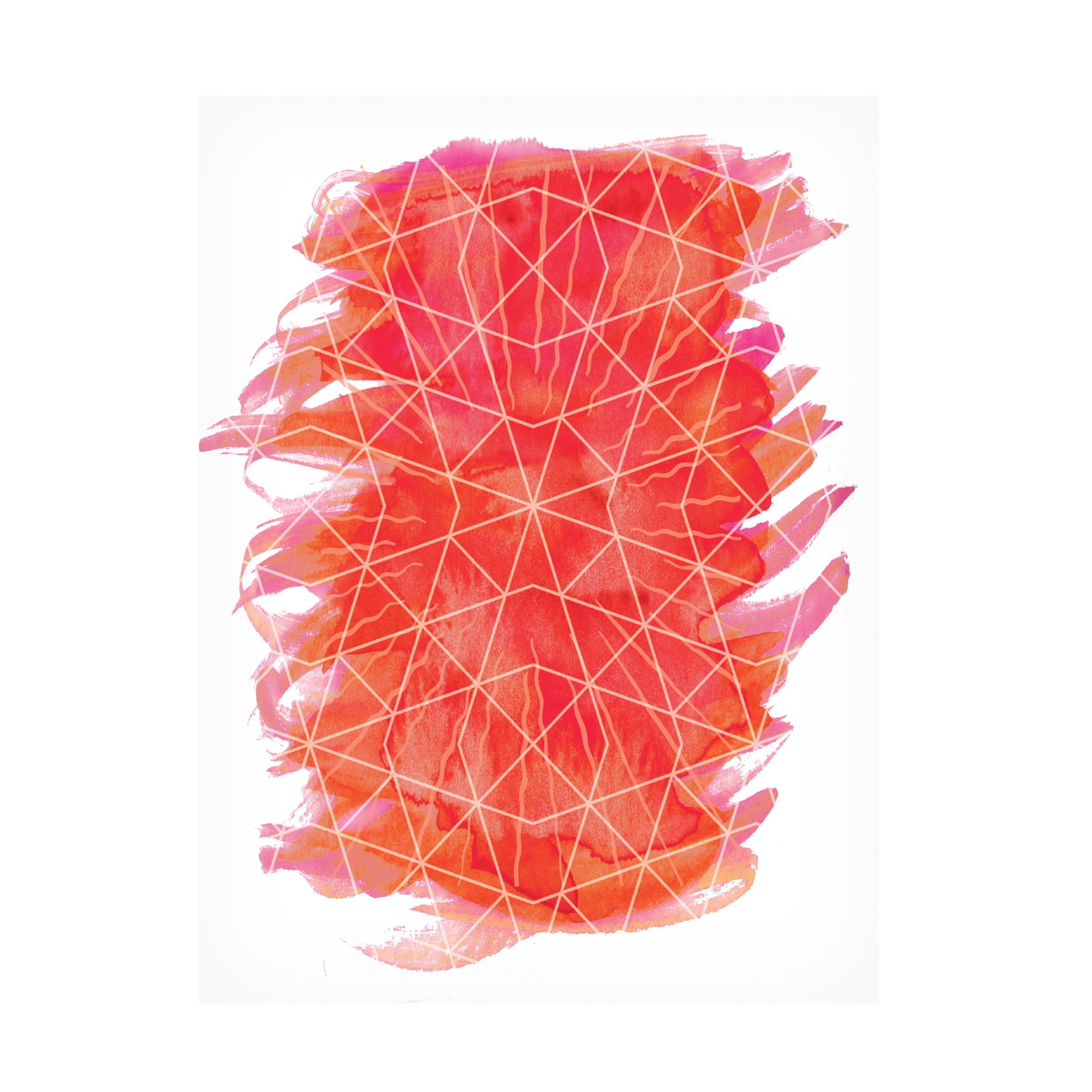 Trademark Fine Art 'Geometric Fire 1' Canvas Art by Erin Clark
