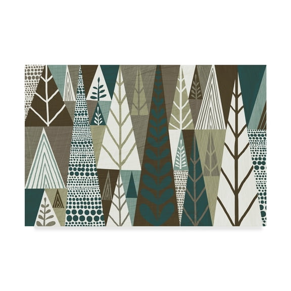 Trademark Fine Art 'Geometric Forest' Canvas Art by Michael Mullan
