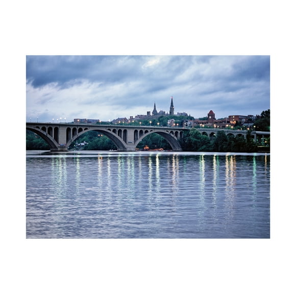 Trademark Fine Art Gregory O'Hanlon Georgetown-Key Bridge Canvas Wall Art - 14x19