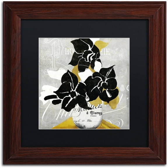 Trademark Fine Art "Georgette I" Canvas Art by Color Bakery Black Matte, Wood Frame