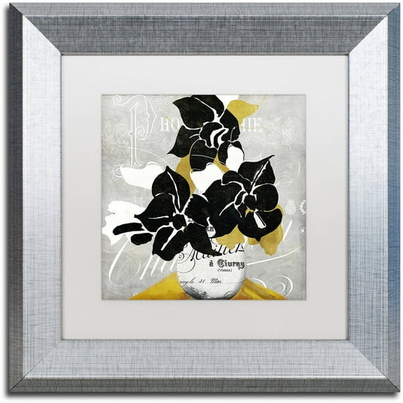 Trademark Fine Art "Georgette I" Canvas Art by Color Bakery White Matte, Silver Frame